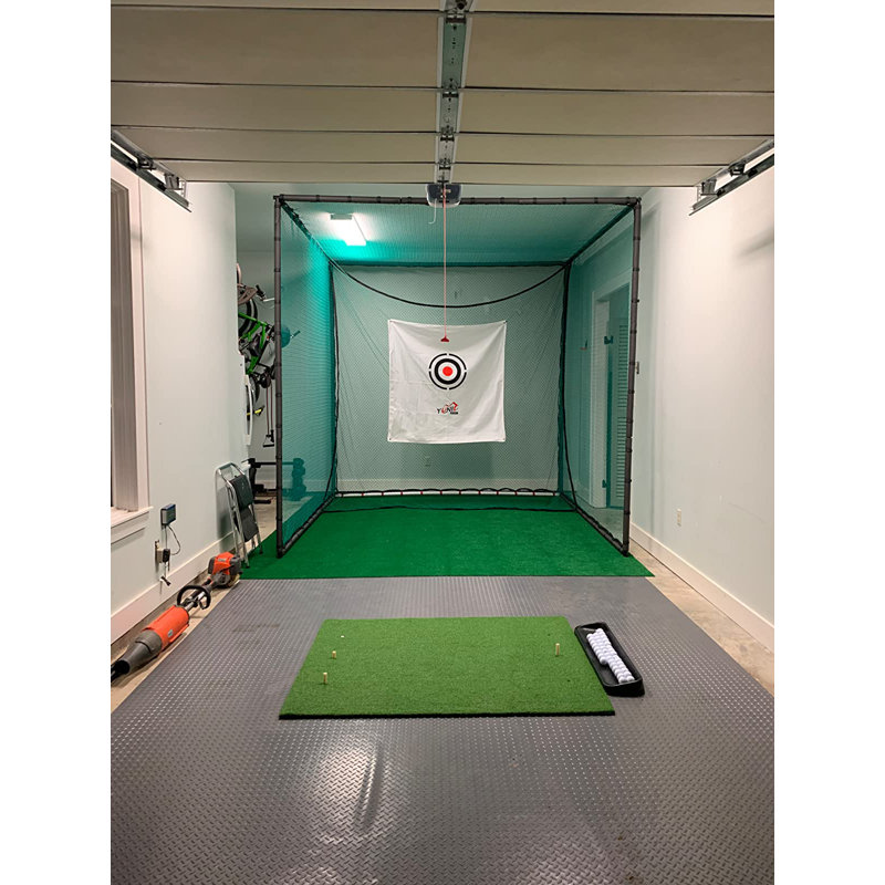 Yunic Golf Cage 10 X 10 X 10ft With Hitting Mat Indoor Outdoor Golf